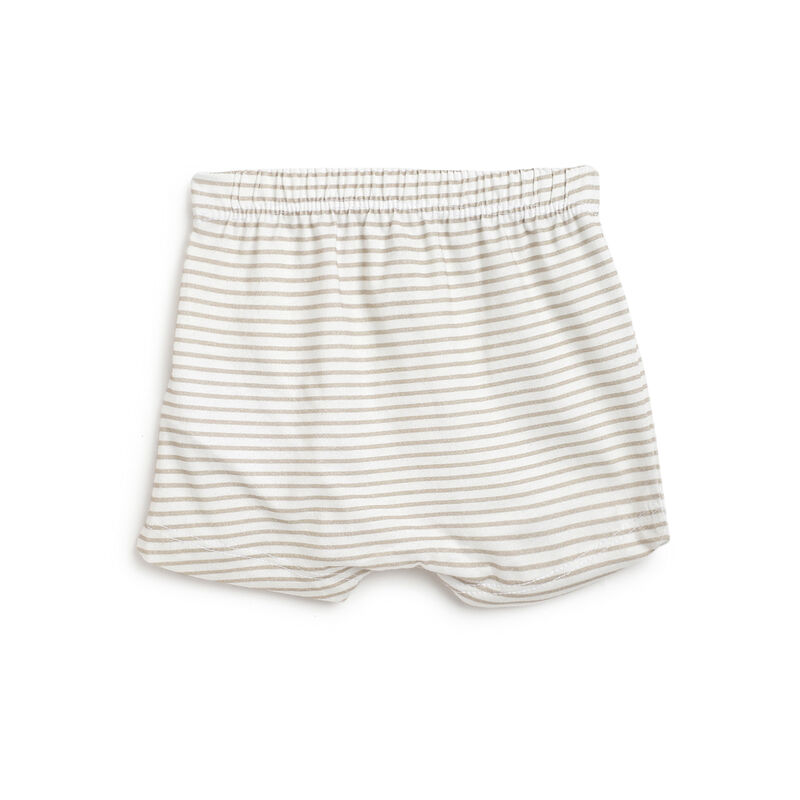 Infants Medium Natural Printed Outfit with Short Pants image number 3